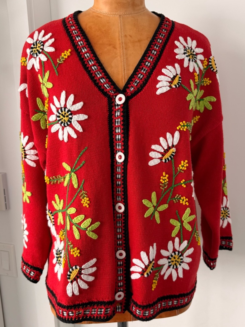 Vintage Design Options By Philip & Jane Gordon Cardigan Sweater Size L